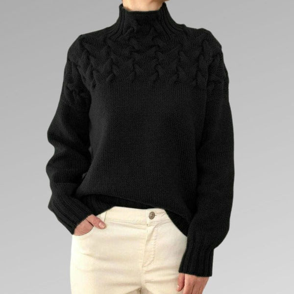 GlamoraParis® | Vêtements Tendances Femme | Boutique en ligne Coats & Jackets Zwart / S Sansa™ | Elegante en warme coltrui
