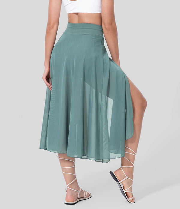 GlamoraParis® | Vêtements Tendances Femme | Boutique en ligne High-waisted 2-in-1  Midi Flowy Rok