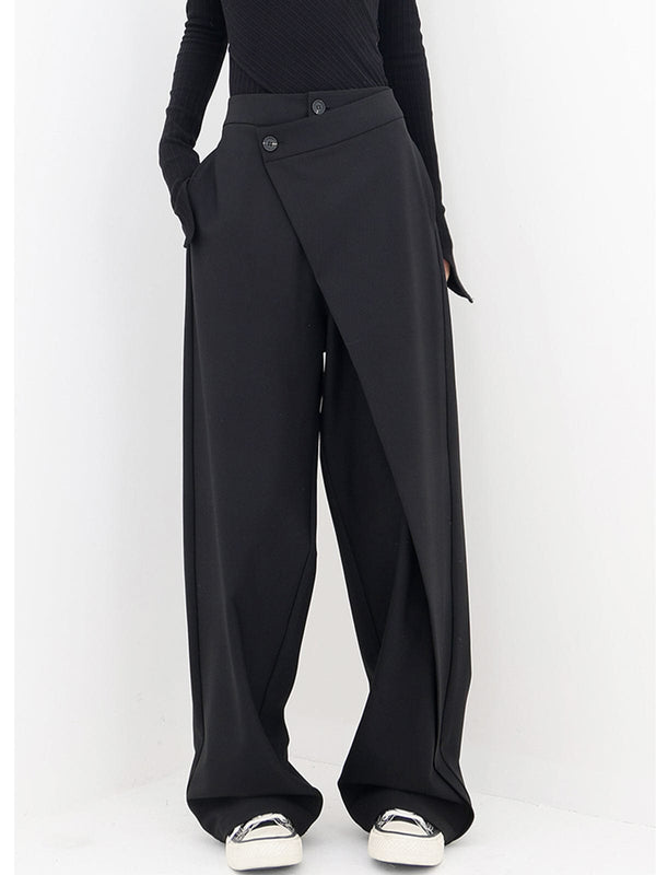 GlamoraParis® | Vêtements Tendances Femme | Boutique en ligne S / Noir Pantalon asymétrique